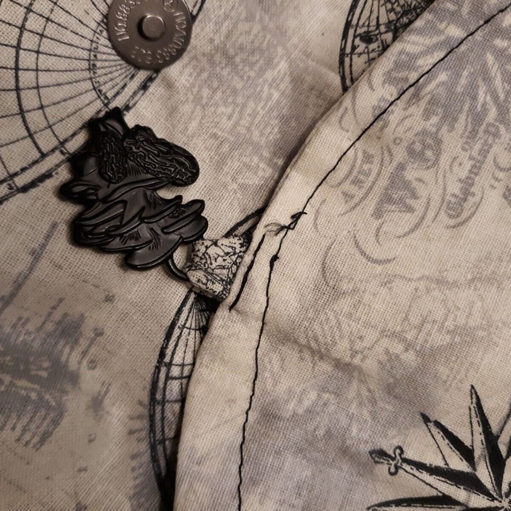 Worldly Globe Travel Print Crossbody Purse Shoulder bag Flip Top Ivory Blk Small - Picture 5 of 6